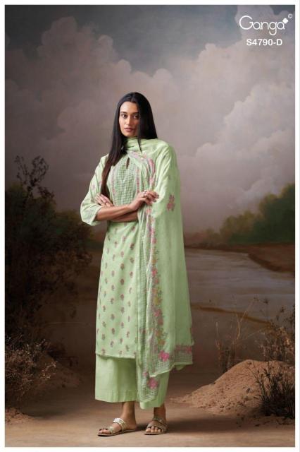 Ganga eshmita 4790 wholesale printed dress material on amazon